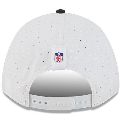 Youth New Era White/Black Pittsburgh Steelers 2025 NFL Training Camp A-Frame 9FORTY Adjustable Hat