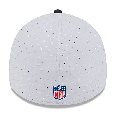 Men's New Era White/Black Cincinnati Bengals 2025 NFL Training Camp 39THIRTY Flex Hat