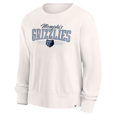 Women's Fanatics Cream Memphis Grizzlies Close the Game Pullover Sweatshirt