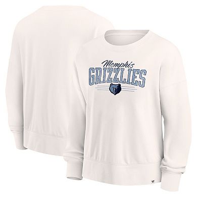 Women's Fanatics Cream Memphis Grizzlies Close the Game Pullover Sweatshirt