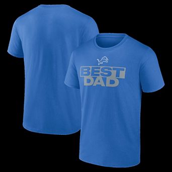 Men's Blue Detroit Lions Greatest Dad T-Shirt