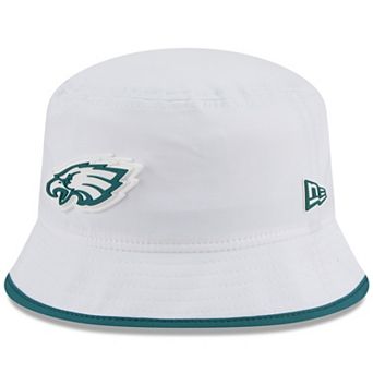 Men's New Era White Philadelphia Eagles 2025 NFL Training Camp Stretch Bucket Hat
