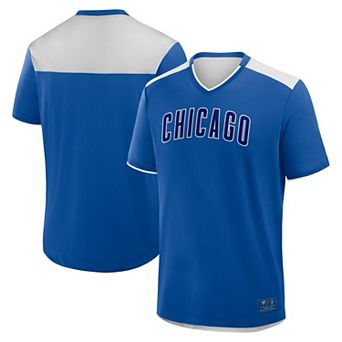 Men's Fanatics Royal Chicago Cubs Walk Off V-Neck T-Shirt