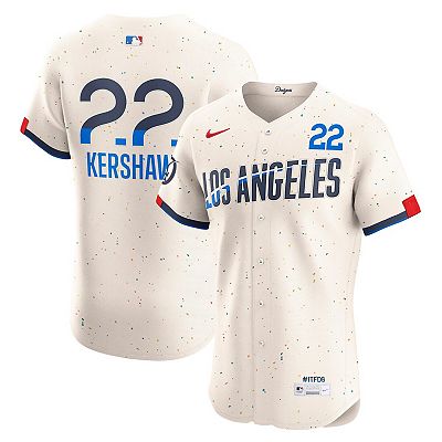 Men's Nike Clayton Kershaw Cream Los Angeles Dodgers City Connect