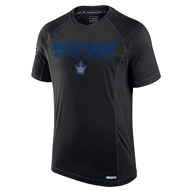 Men's Fanatics Black Toronto Maple Leafs Authentic Pro Tech Raglan T-Shirt