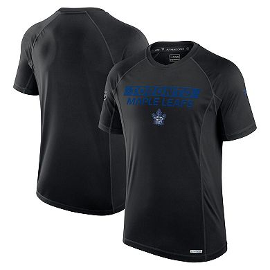 Men's Fanatics Black Toronto Maple Leafs Authentic Pro Tech Raglan T-Shirt