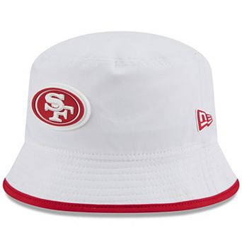 Men's New Era White San Francisco 49ers 2025 NFL Training Camp Stretch Bucket Hat