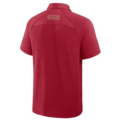 Men's Fanatics Scarlet San Francisco 49ers Back Around Raglan Polo