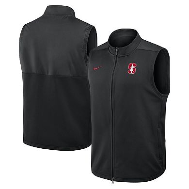 Men's Nike Black Stanford Cardinal Primetime Victory Therma-FIT Full-Zip Vest