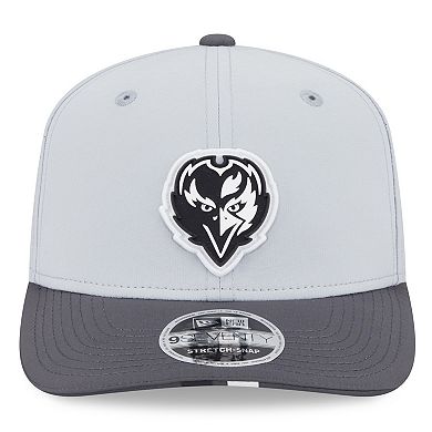 Men's New Era Gray/Graphite Baltimore Ravens 2025 NFL Training Camp 9SEVENTY Adjustable Hat