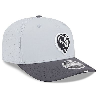 Men's New Era Gray/Graphite Baltimore Ravens 2025 NFL Training Camp 9SEVENTY Adjustable Hat