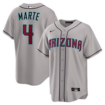 Men's Nike Ketel Marte Gray Arizona Diamondbacks Road Replica Jersey