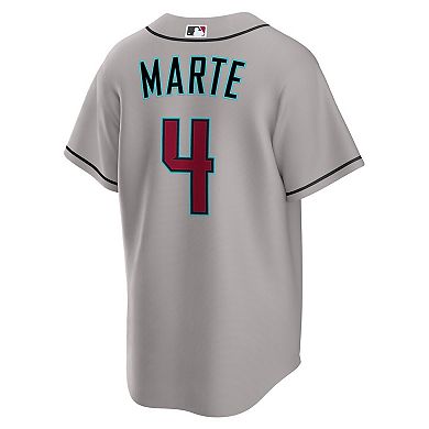 Men's Nike Ketel Marte Gray Arizona Diamondbacks Road Replica Jersey