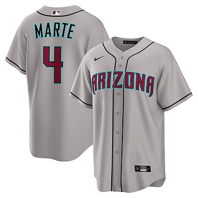 Men's Nike Ketel Marte Gray Arizona Diamondbacks Road Replica Jersey