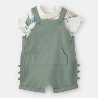 Baby Boy Carter's 2 pc Dinosaur Short-Sleeve Top & Overall Set
