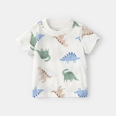 Baby Boy Carter's 2-Piece Dinosaur Short Sleeve Top & Overall Set