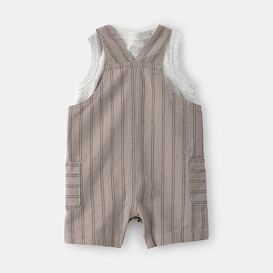 Baby Boy Carter's 2-Piece Striped Sleeveless Top & Overall Set