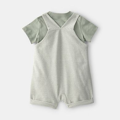 Baby Boy Carter's 2-Piece Striped Top & Shortall Set
