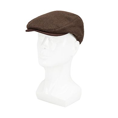Men's Dockers® Melton Flat Top Ivy Cap With Suede Brim