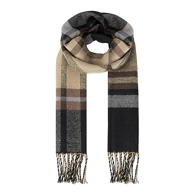 Dockers 2-In-1 Reversible Bold Plaid Woven Fringe Scarf