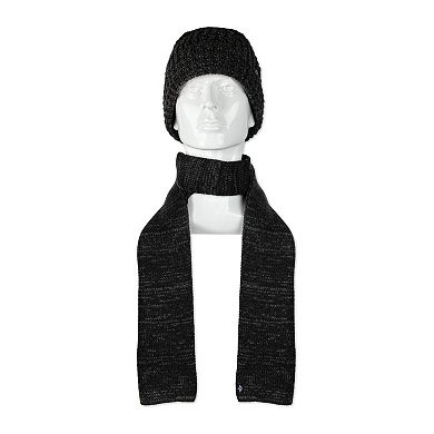 Men's Dockers 2-pc. Heathered Beanie & Scarf Set