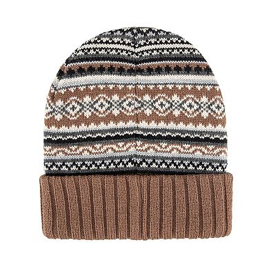 Men's Levi's® Fair Isle Knit Beanie with Levi Strauss & Co Logo Patch