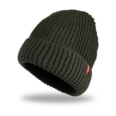 Men's Levi's Heathered Waffle Knit Fleece Lined Beanie