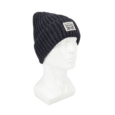 Men's Levi's Chunky Rib Knit Beanie With Logo Patch