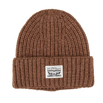 Men's Levi's Chunky Rib Knit Beanie With Logo Patch