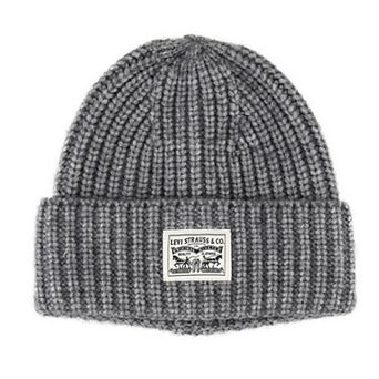 Men's Levi's Chunky Rib Knit Beanie With Logo Patch