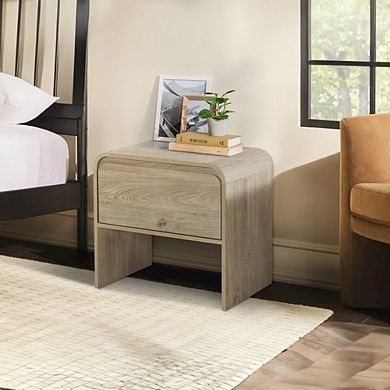 New Classic Furniture Mara 15.7 in Natural Rectangular Wood End Table (Set of 2)