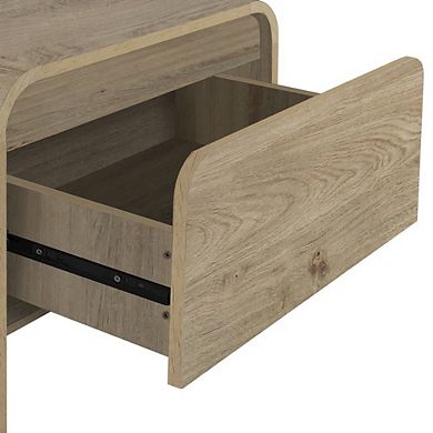 New Classic Furniture Mara 15.7 in Natural Rectangular Wood End Table (Set of 2)