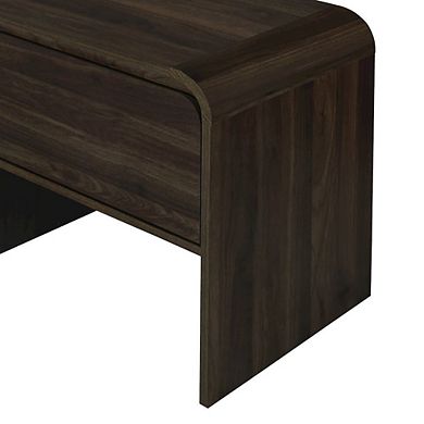 New Classic Furniture Mara 15.7 in Walnut Rectangular Wood End Table (Set of 2)