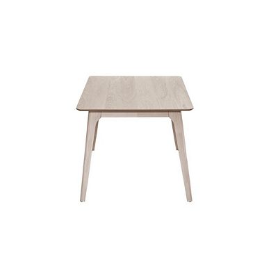 New Classic Furniture Oscar 60 in. Rectangle Wood Dining Table, White Ash