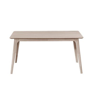 New Classic Furniture Oscar 60 in. Rectangle Wood Dining Table, White Ash