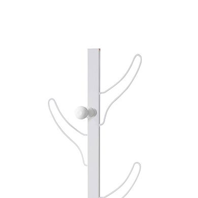 Zubo Coat and Hat Rack w 6 Hooks , Wall Mount, Metal