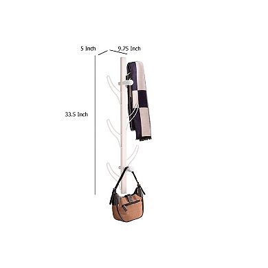 Zubo Coat and Hat Rack w 6 Hooks , Wall Mount, Metal