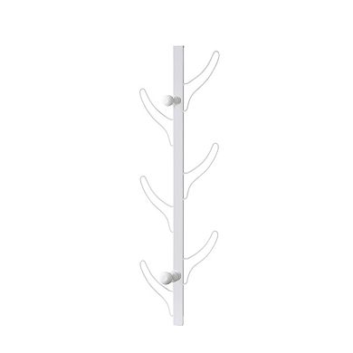 Zubo Coat and Hat Rack w 6 Hooks , Wall Mount, Metal