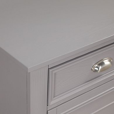 New Classic Furniture Jamestown Wood 1-Drawer Nightstand, Gray