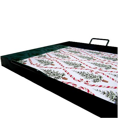 Discover Europe Aras Metal Tray with Holiday Design Table Decor