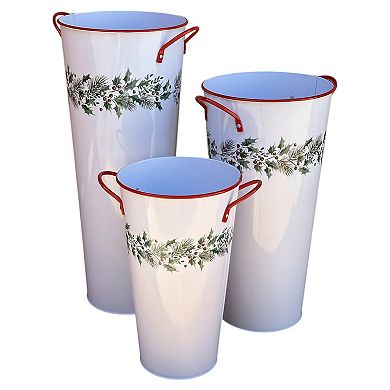 Discover Europe - Made In Turkey 3-pc. Festive Aras Metal Bucket Set
