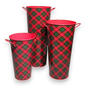 Discover Europe - Made in Turkey Aras Large Red & Green Metal Bucket