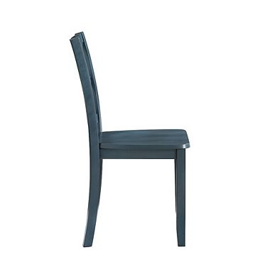 New Classic Furniture Trellis Wood Dining Chair (Set of 2), Blue