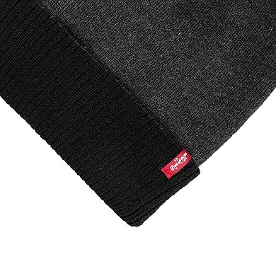 Men's Levi's® 2-pc. Fold Over Knit Gloves & Reversible Beanie Set