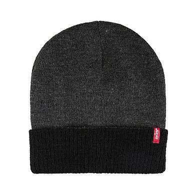Men's Levi's® 2-pc. Fold Over Knit Gloves & Reversible Beanie Set