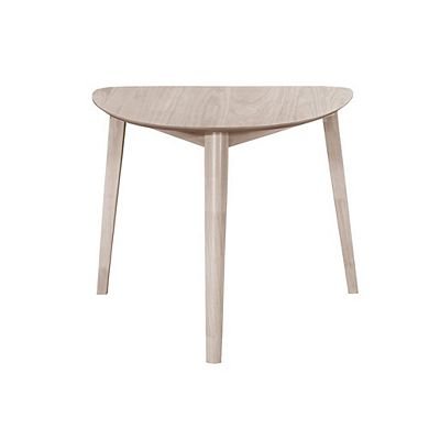 New Classic Furniture Oscar Wood Corner Table, White Ash