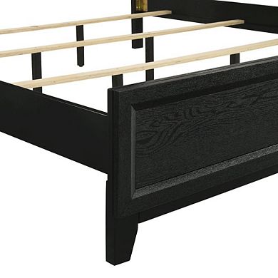 New Classic Furniture Obsidian Wood Queen Bed, Black