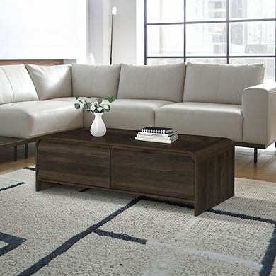 New Classic Furniture Mara 3-Piece 47 in. Walnut Rectangular Wood Coffee Table with 2 End Tables