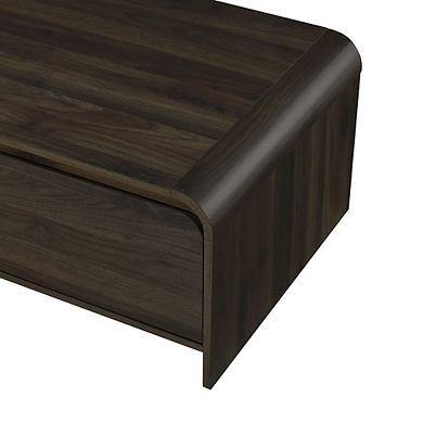 New Classic Furniture Mara 3-Piece 47 in. Walnut Rectangular Wood Coffee Table with 2 End Tables