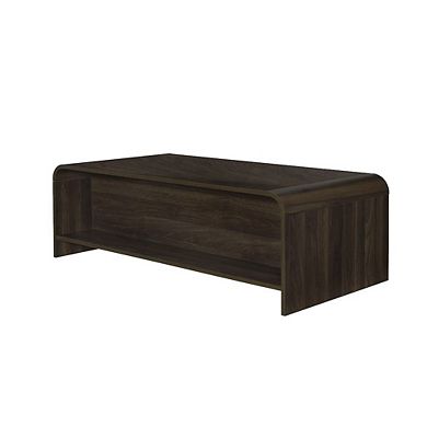 New Classic Furniture Mara 3-Piece 47 in. Walnut Rectangular Wood Coffee Table with 2 End Tables